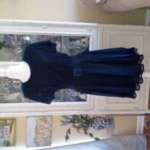 Vintage Molly Malloy Evening lined metallic midi dress